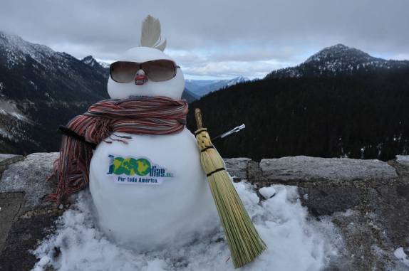 Nosso mais novo amigo e entusiasta da viagem dos 1000dias, no Mount Rainier National Park, no estado de Washington, oeste dos Estados Unidos